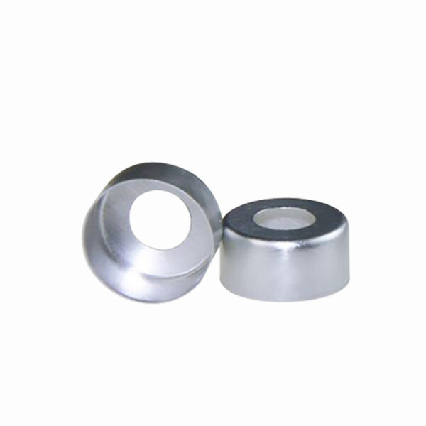 18mm Silver Color Open Top Metal Cap - Reactivo