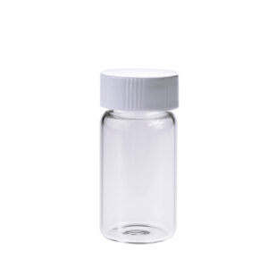 Clear Glass Vial with Cap and Liner
